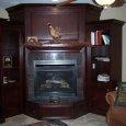 Custom Cherry Trimmed Fireplace Cabinet